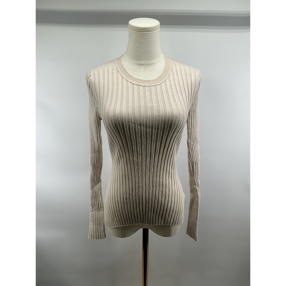 Quince Sweaters - Cotton Cashmere Ribbed Long Sleeve Sweater